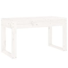 Vidaxl Vrtna klop bela 80x38x45 cm trdna borovina