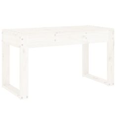 Vidaxl Vrtna klop bela 80x38x45 cm trdna borovina