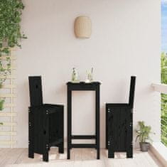 Vidaxl vidaXL Barski stoli, komplet 2 kosov, črni, 40x42x120 cm, borovina
