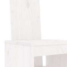 Vidaxl vidaXL Barski stoli, komplet 2 kosov, beli, 40x42x120 cm, masiven borov les