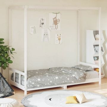 Vidaxl vidaXL Otroški posteljni okvir bel 90x190 cm borov les