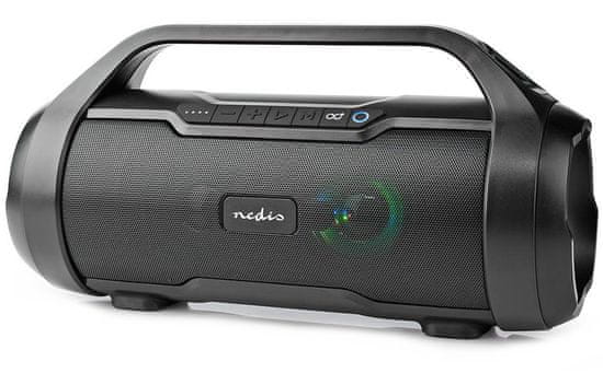 Nedis Zvočnik za zabavo / 2.0/ 60 W/ Bluetooth/ AUX/ Micro SD/ USB/ 3,5 mm priključek/ IPX5/ črn