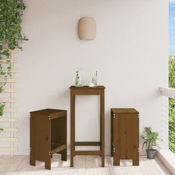Vidaxl vidaXL Barski stoli, komplet 2 kosov, medeno rjavi, 40x36x75 cm, bor