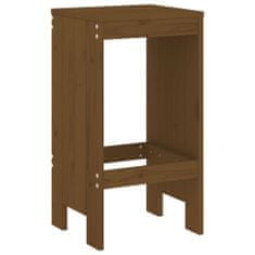 Vidaxl Barski stolček 2 kosa medeno rjava 40x36x75 cm trdna borovina