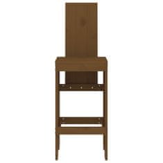 Vidaxl Barski stolček 2 kosa medeno rjava 40x42x120 cm trdna borovina