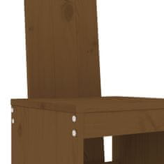 Vidaxl Barski stolček 2 kosa medeno rjava 40x42x120 cm trdna borovina
