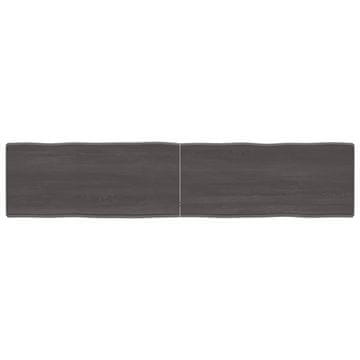Vidaxl Mizna plošča te. rjava 180x40x(2-6)cm obdelana trdna hrastovina
