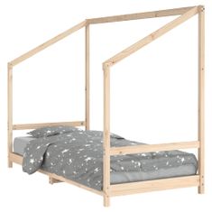 shumee Otroški posteljni okvir 90x190 cm trdna borovina