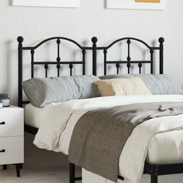 Vidaxl vidaXL Kovinsko vzglavje postelje črne barve 120 cm