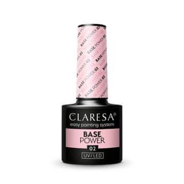 Claresa Claresa Base Power hibridni lak za nohte, podlaga št. 02, 5 g