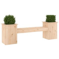 Vidaxl Klop z visoko gredo 184,5x39,5x56,5 cm trdna borovina