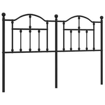 Vidaxl Kovinsko nadomestno vzglavje črno 150 cm