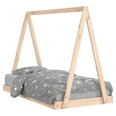 Vidaxl Otroški posteljni okvir 80x160 cm trdna borovina