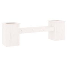 Vidaxl Klop z visoko gredo bela 184,5x39,5x56,5 cm trdna borovina