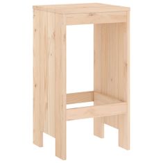 Vidaxl Barski stolček 2 kosa 40x36x75 cm trdna borovina