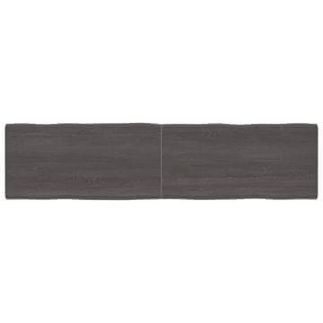 Vidaxl Mizna plošča te. rjava 200x50x(2-6)cm obdelana trdna hrastovina