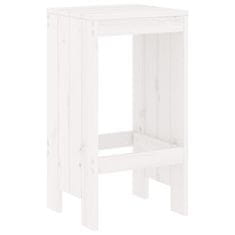 Vidaxl vidaXL Barski stoli, komplet 2 kosov, beli, 40x36x75 cm, masiven borov les