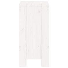 Vidaxl vidaXL Barski stoli, komplet 2 kosov, beli, 40x36x75 cm, masiven borov les