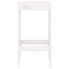 Vidaxl Barski stolček 2 kosa bela 40x36x75 cm trdna borovina