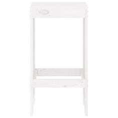 Vidaxl vidaXL Barski stoli, komplet 2 kosov, beli, 40x36x75 cm, masiven borov les