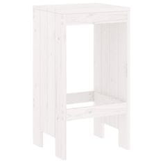 Vidaxl vidaXL Barski stoli, komplet 2 kosov, beli, 40x36x75 cm, masiven borov les