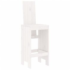 Vidaxl vidaXL Barski stoli, komplet 2 kosov, beli, 40x42x120 cm, masiven borov les