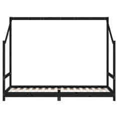 Vidaxl Otroški posteljni okvir bel 90x200 cm trdna borovina