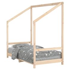 Greatstore Otroški posteljni okvir 80x160 cm trdna borovina