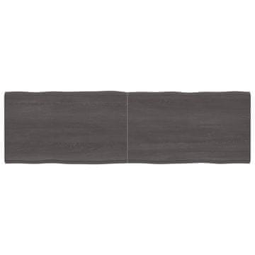 Vidaxl Mizna plošča te. rjava 200x60x(2-6)cm obdelana trdna hrastovina