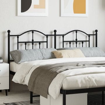 Vidaxl vidaXL Kovinsko vzglavje postelje črne barve 160 cm