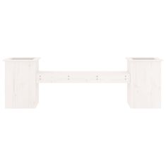 Vidaxl Klop z visoko gredo bela 184,5x39,5x56,5 cm trdna borovina