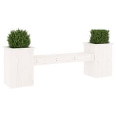 Vidaxl Klop z visoko gredo bela 184,5x39,5x56,5 cm trdna borovina
