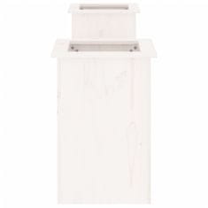 Vidaxl Klop z visoko gredo bela 184,5x39,5x56,5 cm trdna borovina
