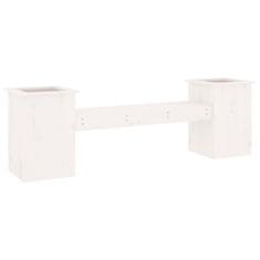 Vidaxl Klop z visoko gredo bela 184,5x39,5x56,5 cm trdna borovina