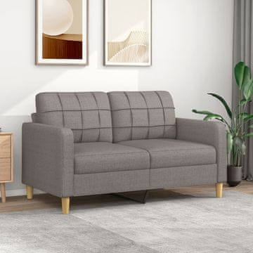 Vidaxl vidaXL Dvosed, taupe, 140 cm, oblazinjen s tkanino