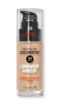 Colorstay 24H Longwear prekrivni in matirajoči puder št. 150 Buff za mešano in mastno kožo 30 ml