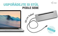 I-TEC USB-C kovinska ergonomska priklopna postaja z zaslonom 3x 4K + Power Delivery 100 W