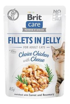 Brit Care Cat Fillets in Jelly Chicken&amp;Cheese 85g