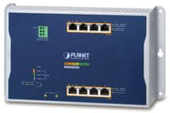 Planet WGS-4215-8HP2S ploščato stikalo L4, 8x1Gb, 2x1Gb SFP, 4+4 PoE 802.3at/bt 360W, 48-56VDC, -40~75°C, IP30, brez ventilatorja