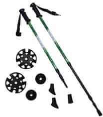 Acra LTH130 pohodniške palice, teleskopske, z dodatki, zelene
