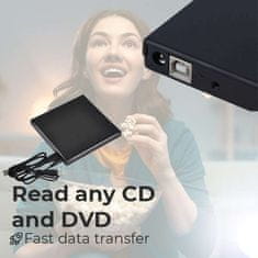 Prenosni zunanji pogon CD-DVD zapisovalnik USB