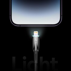 BASEUS Glimmer Series USB-A kabel za iPhone Lightning 480 Mb/s 2,4 A 2 m črn