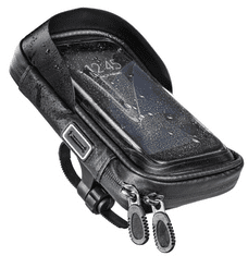 Hama torbica za telefon za na kolo, vrtljiva, univerzalna, vodoodbojna, črna (00201506)