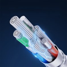 Joyroom Kabel z LED indikatorjem USB - micro USB 2,4 A, 2 m, bel