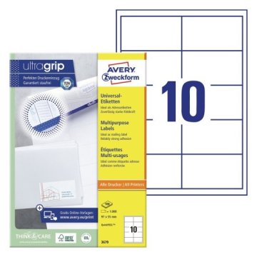 Avery Zweckform Etikete zweckform 3679 97x55mm