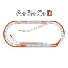 ROCO Geoline Track Set D (vzporedna proga) s podstavkom - 61103