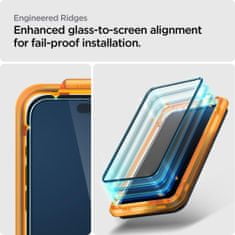Spigen Glas.Tr Full Cover 2x zaščitno steklo za iPhone 15, črna