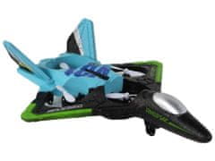 Lean-toys Letalo Fighter R/C, modro
