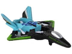 Lean-toys Letalo Fighter R/C, modro