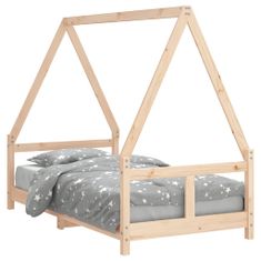 Vidaxl Otroški posteljni okvir 80x160 cm trdna borovina